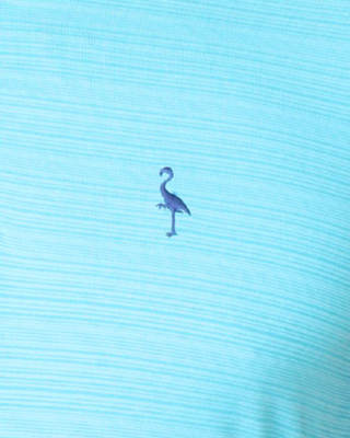 Yarn Dye Stripe Zipper Performance Polo