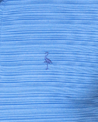 Yarn Dye Stripe Zipper Performance Polo