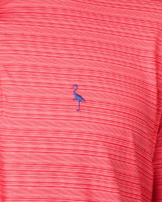 Yarn Dye Stripe Zipper Performance Polo