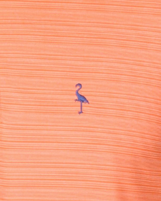 Yarn Dye Stripe Zipper Performance Polo