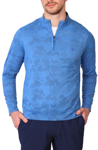 Honeycomb Textured Performance Quarter-Zip