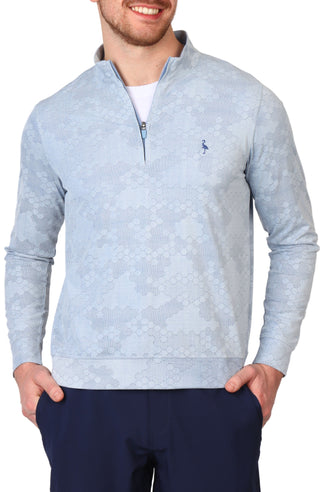 Honeycomb Textured Performance Quarter-Zip