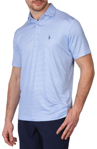 Triton Stripe Print Performance Polo