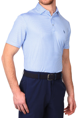 Triton Stripe Print Performance Polo