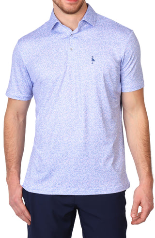 Abstract Maze Print Performance Polo