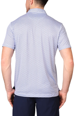 Nested Diamond Print Performance Polo