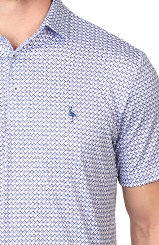 Nested Diamond Print Performance Polo