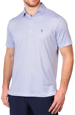 Nested Diamond Print Performance Polo