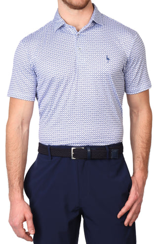 Nested Diamond Print Performance Polo