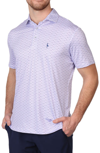 Nested Diamond Print Performance Polo