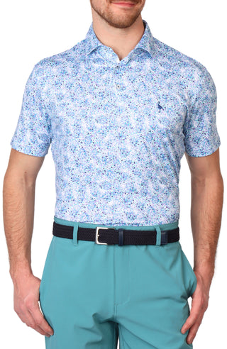 Brushstroke Print Performance Polo