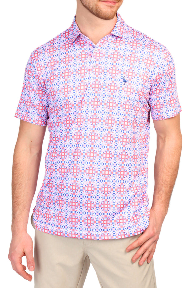 Kaleidoscope Print Performance Polo
