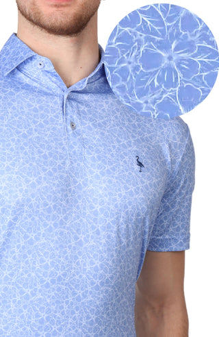 Summer Floral Print Performance Polo