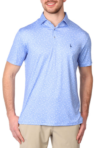 Summer Floral Print Performance Polo