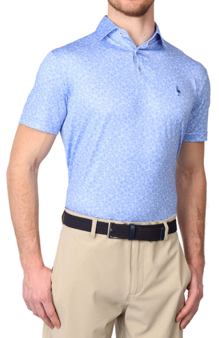 Summer Floral Print Performance Polo