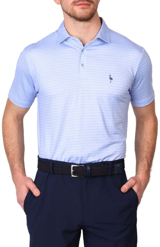 Airplane Print Performance Polo