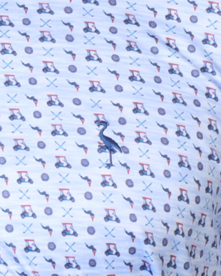 Golf Carts Printed Performance Polo