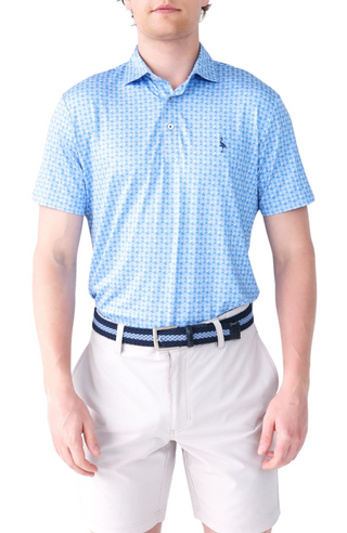 Badminton Print Performance Polo