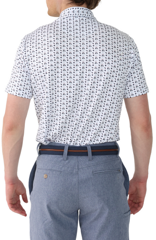 White Golf Cart Performance Polo