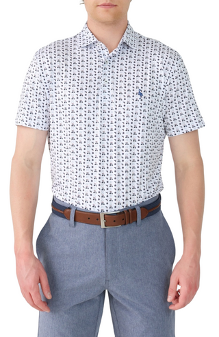 White Golf Cart Performance Polo