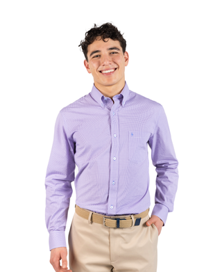 Signature Micro Gingham Long Sleeve Shirt