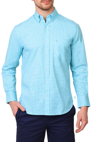 Signature Micro Gingham Long Sleeve Sport Shirt