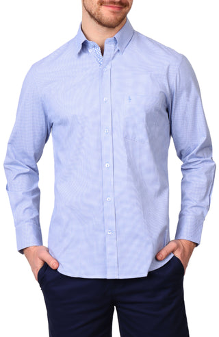 Signature Micro Gingham Long Sleeve Sport Shirt