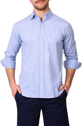 Signature Micro Gingham Long Sleeve Sport Shirt