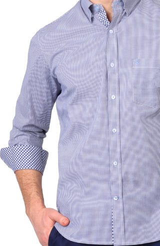 Signature Micro Gingham Long Sleeve Sport Shirt