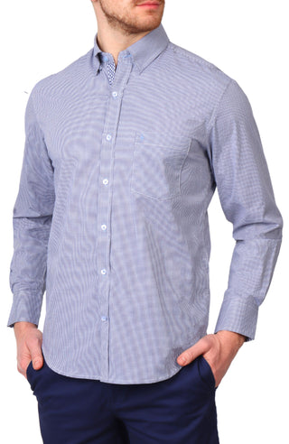 Signature Micro Gingham Long Sleeve Sport Shirt