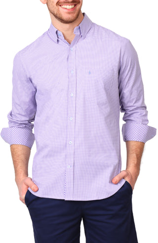 Signature Micro Gingham Long Sleeve Sport Shirt