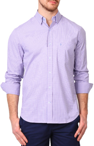 Signature Micro Gingham Long Sleeve Sport Shirt