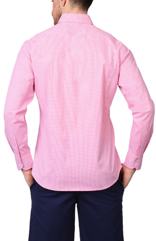 Signature Micro Gingham Long Sleeve Sport Shirt