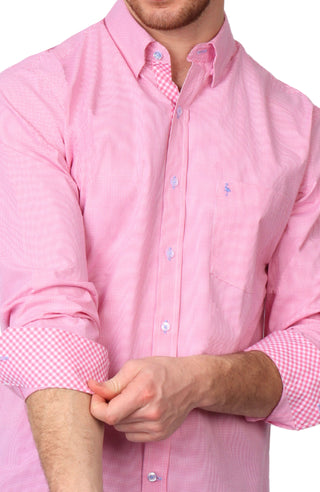 Signature Micro Gingham Long Sleeve Sport Shirt