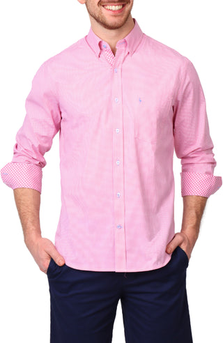 Signature Micro Gingham Long Sleeve Sport Shirt