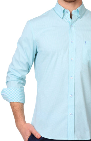 Signature Micro Gingham Long Sleeve Sport Shirt