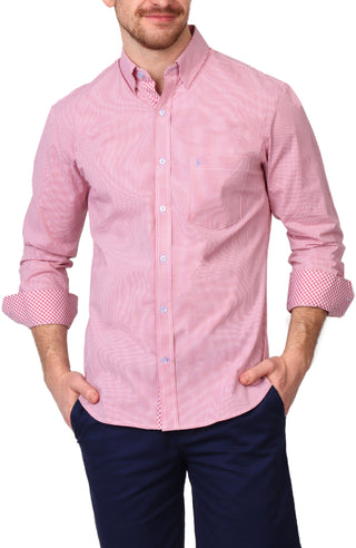 Signature Micro Gingham Long Sleeve Sport Shirt