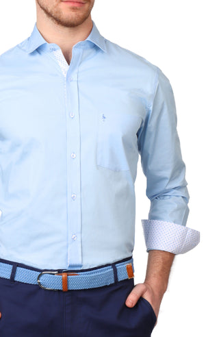 Solid Long Sleeve Sport Shirt