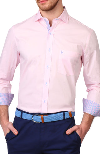 Solid Long Sleeve Sport Shirt