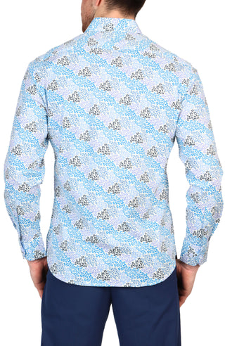 Twilight Vine Print Long Sleeve Sport Shirt