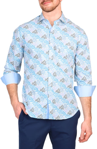 Twilight Vine Print Long Sleeve Sport Shirt