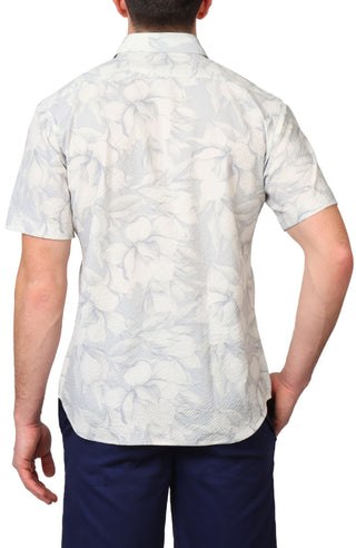 Tropical Seersucker Short Sleeve Shirt