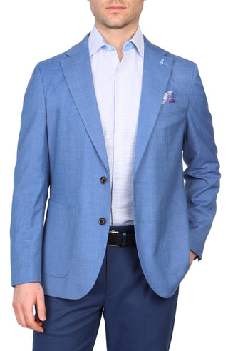 Steel Blue Cross Dyed Sport Coat