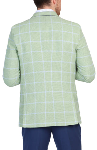 Olive Yarn Dye Windowpane Sport Coat