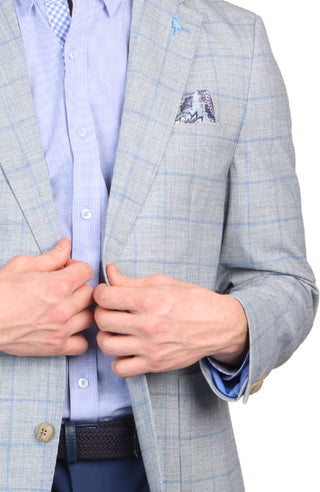 Melange Windowpane Sport Coat