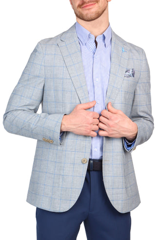 Melange Windowpane Sport Coat