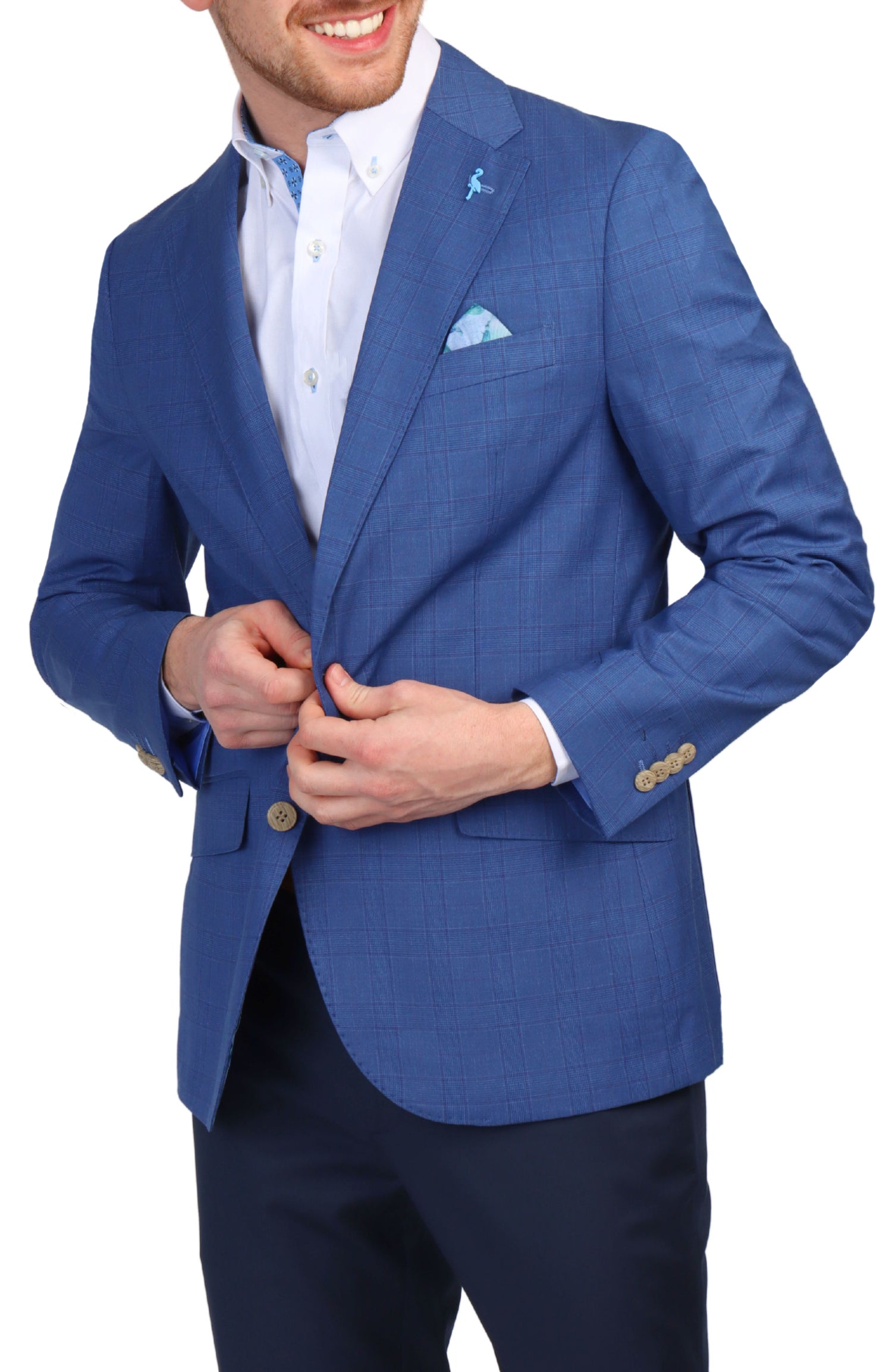 Blue Shadow Plaid Sport Coat