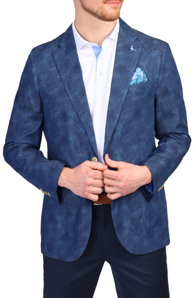 patagonia TRAVEL TWEED SPORT COAT テーラード Navy Tonal Tropical Print Cotton Sport Coat – TailorByrd