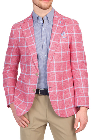 Sunwashed Red Windowpane Sport Coat