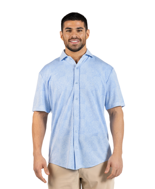 Tropical Print Modal Short Sleeve Shirt